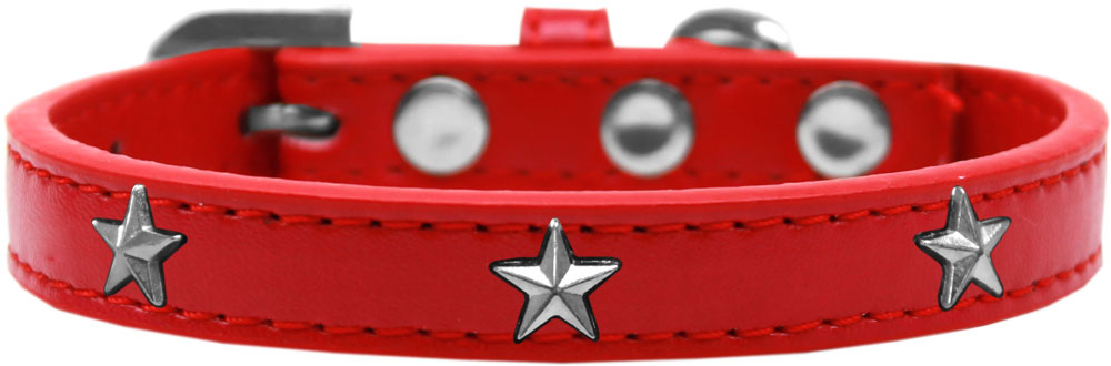 Silver Star Widget Dog Collar Red Size 20